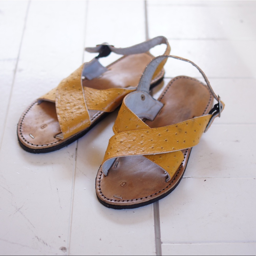 Huarache Sandals | Ostrich Skin